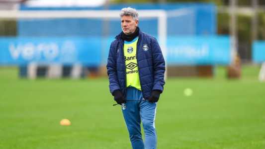 Renato Portaluppi em treinamento do Grêmio