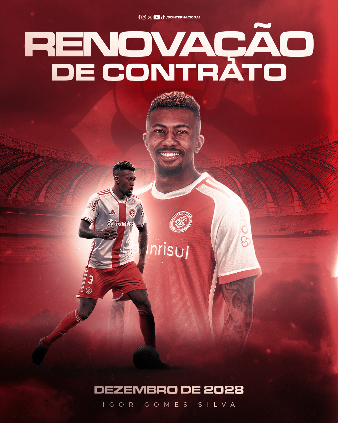 Inter anuncia renovação de contrato com zagueiro
