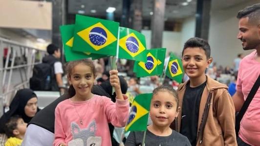 Repatriados brasileiros em território Egípcio