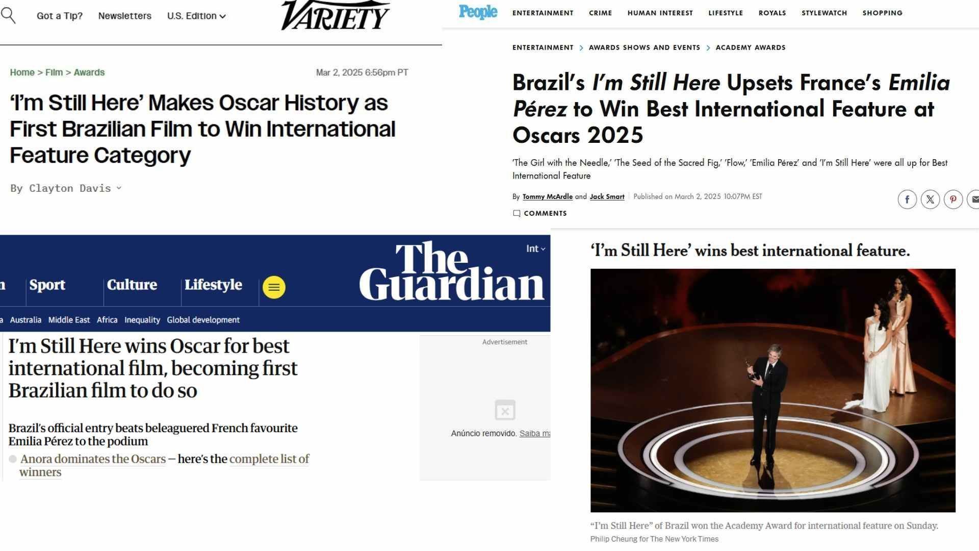 Oscar 2025: confira a repercussão internacional da vitória do Brasil