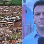 Repórter descreve cenário de guerra em cidade destruída por tornado no Paraná