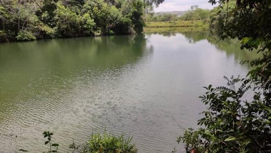 Represa onde pescador morreu afogado em Lagoa Santa neste domingo (19)