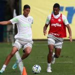 Palmeiras treina com reservas e jovens da base de olho no Athletico