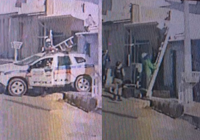 Veja o momento em que jovem mantida em cárcere pelo marido é resgatada pelo telhado em Minas