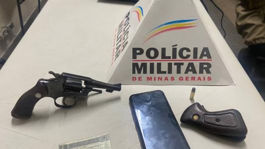Revólver usado no crime é apreendido pela PM