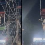 Vídeo: trava de segurança abre e adolescente fica pendurada e cai de roda gigante