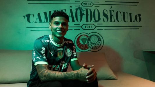Richard Ríos foi anunciado pelo Palmeiras nesta terça-feira (28)
