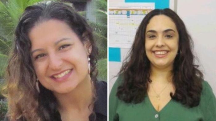 Na foto, Allane de Souza Pedrotti Mattos, diretora da Divisão de Acompanhamento e Desenvolvimento de Ensino (DIACE); e Layse Costa Pinheiro, psicóloga do Cefet, respectivamente