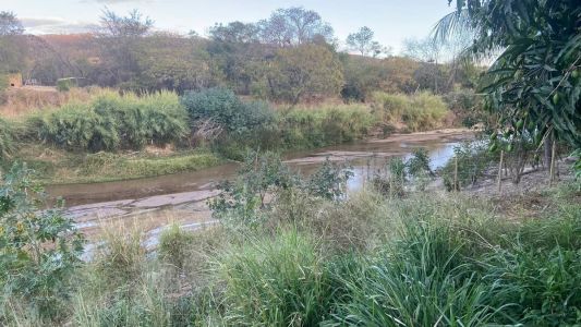 Rio praticamente seco no Jequitinhonha