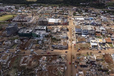 Rio Bonito do Iguaçu após tornado