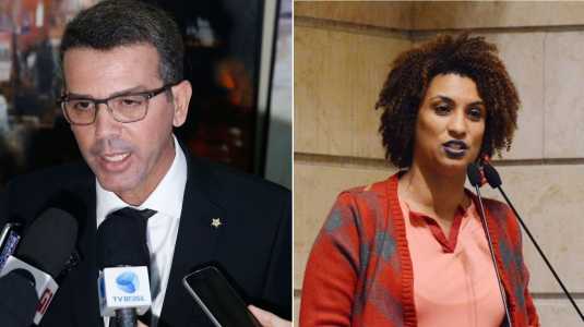 Foto mostra Rivaldo Barbosa e Marielle Franco