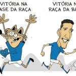 Charge do Duke: a vitória do Cruzeiro sobre o Goiás, com gol de Robert