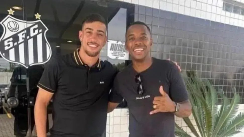 Presidente do Santos comenta presença de Robinho no CT: 'Ninguém fez o convite'