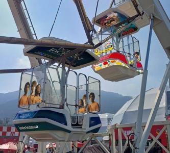 Roda-gigante literária que será atração da Bienal do Livro do Rio de Janeiro em 2025