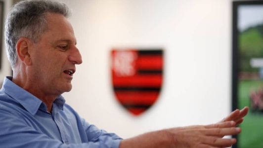 Rodolfo Landim, presidente do Flamengo, na Sede da Gávea