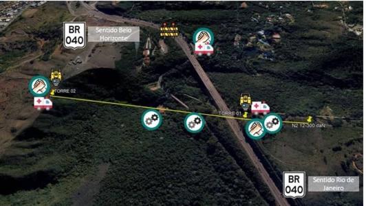 Rodovia terá interdição intermitente no início da tarde de sábado (11) para retirada de rede de distribuição da Vale