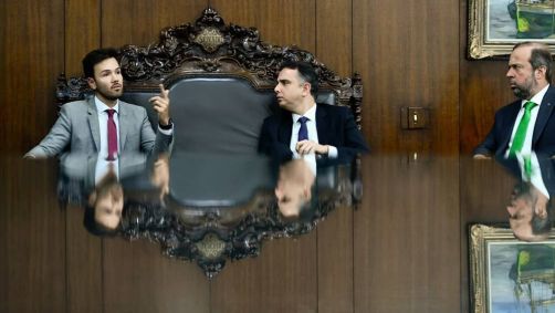 Rodrigo Pacheco se reuniu com Tadeu Leite, presidente da ALMG, e ministro Alexandre Silveira