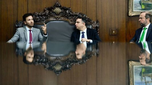 Rodrigo Pacheco se reuniu com Tadeu Leite, presidente da ALMG, e ministro Alexandre Silveira