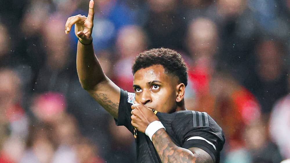 Com gol de Rodrygo, Real Madrid vence Braga e segue 100% na Champions