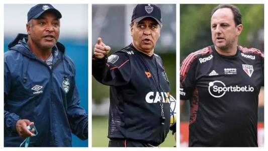 Roger Machado, Marcelo Oliveira e Rogério Ceni; veja brasileiros livres no mercado