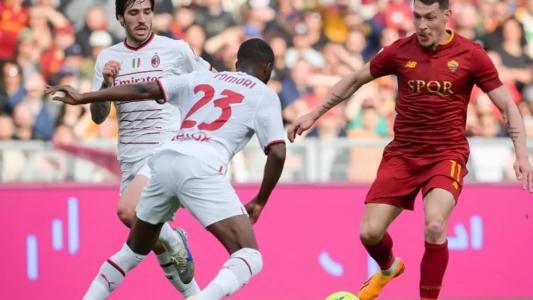 Roma e Milan empataram por 1 a 1 neste sábado (29), no Stadio Olimpico