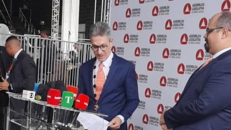Romeu Zema discursou nesta manhã (1ª)