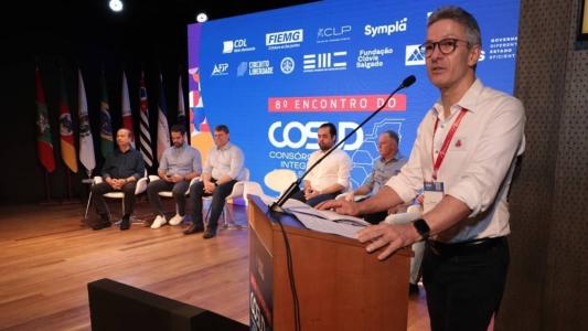 Romeu Zema foi anfitrião do oitavo encontro do Cosud, que aconteceu em Belo Horizonte