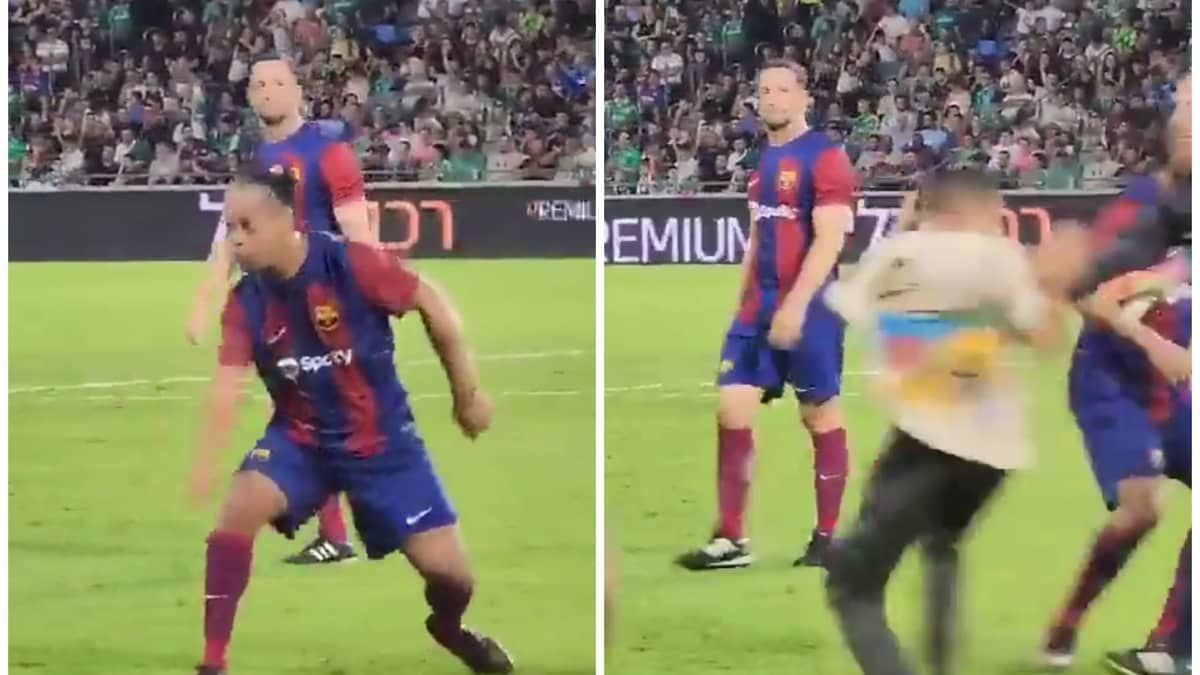 Ronaldinho dribla torcedor e imagens viralizam nas redes; veja vídeo