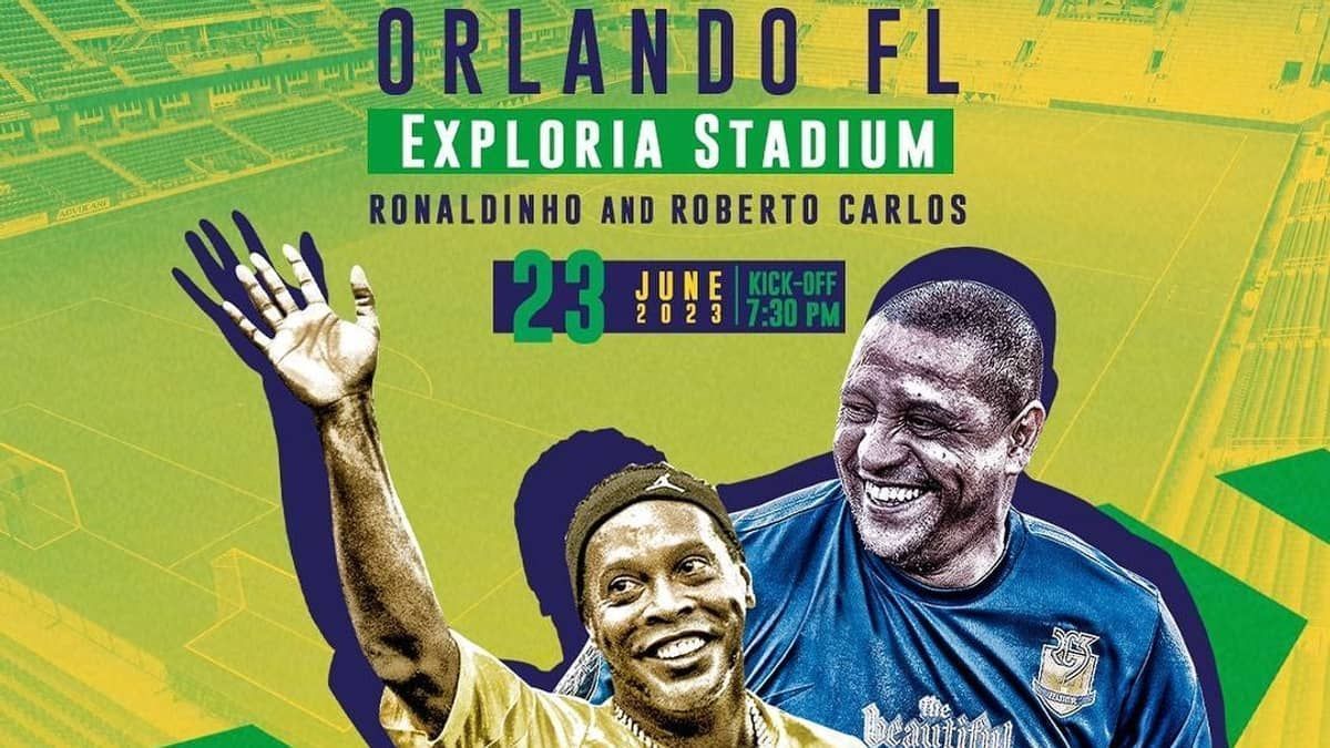 Jogo em Orlando vai reunir Ronaldinho, Roberto Carlos e outras estrelas