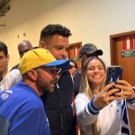 Ronaldo chega sem falar com a imprensa para ver Cruzeiro x Grêmio pelo Brasileirão