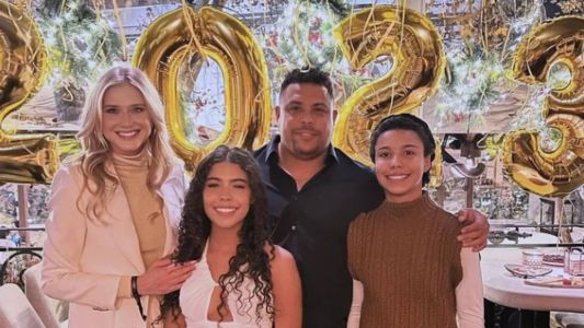 Ronaldo passou o Ano Novo ao lado de Celina Locks, Maria Alice e Maria Sofia