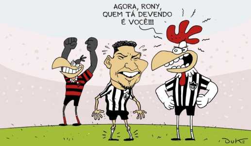 Charge do Duke de Flamengo 1 x 0 Atlético, pelo Brasileirão 2025