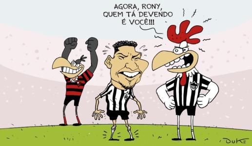 Charge do Duke de Flamengo 1 x 0 Atlético, pelo Brasileirão 2025