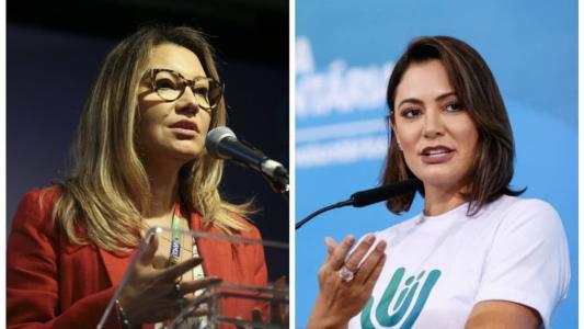 Rosângela da Silva e Michelle Bolsonaro fizeram campanha contra o assédio no carnaval