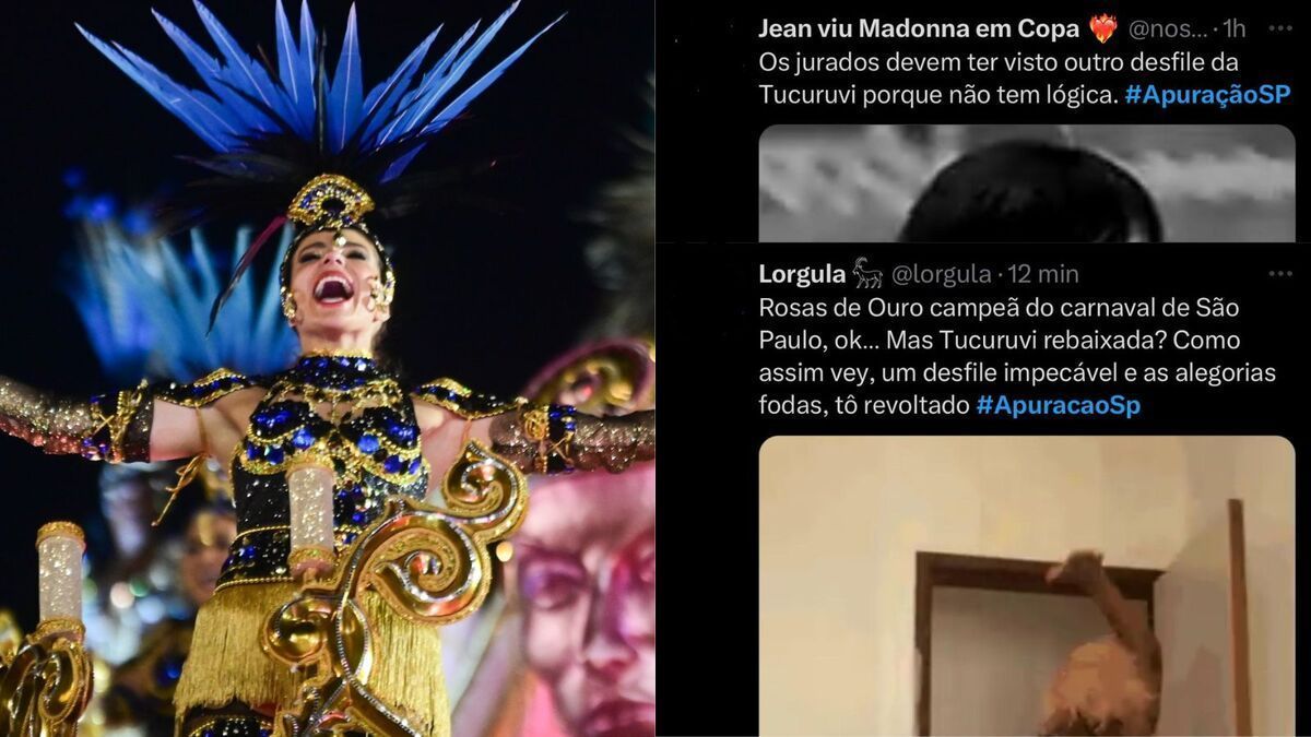 Rosas de Ouro campeã: internautas detonam apuração do Carnaval de SP