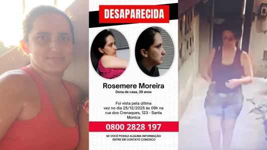 Rosemere Moreira desapareceu no dia 25 de dezembro; na terceira foto, as últimas imagens da mulher, quando ela saiu de casa e nunca mais voltou