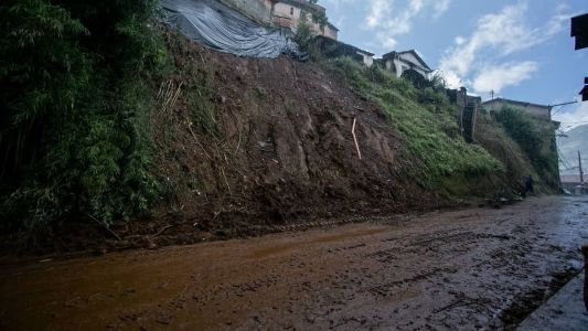 Rua Rodrigo Silva no Bairro Vila Aparecida após as chuvas de Janeiro de 2022