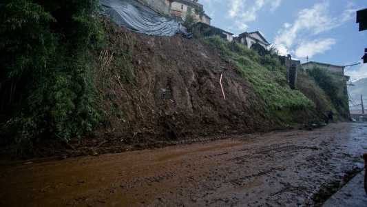 Rua Rodrigo Silva no Bairro Vila Aparecida após as chuvas de Janeiro de 2022