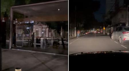 Fotos mostram ruas do bairro Santa Efigênia, em Belo Horizonte, sem luz