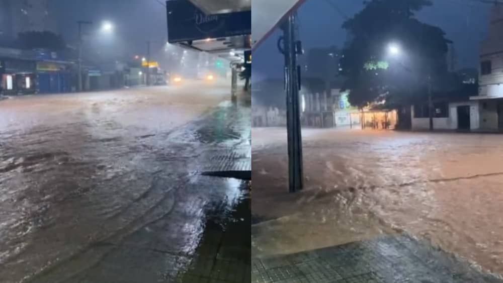 Vídeo: dois dias após temporal causar destruição, forte chuva atinge cidade do Centro-Oeste de Minas