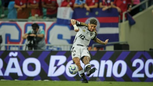 Rubens em ação durante Bahia 2 x 1 Atlético, pelo Campeonato Brasileiro de 2025
