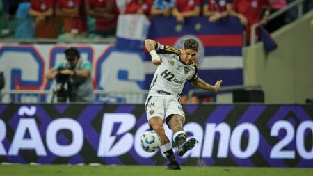 Rubens em ação durante Bahia 2 x 1 Atlético, pelo Campeonato Brasileiro de 2025