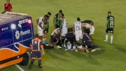 Rubens deixou o gramado e foi atendido em hospital de Uberlândia