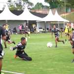 Atlético: Rubens faz gol 'à la Hulk' no treino desta sexta; veja imagens da atividade