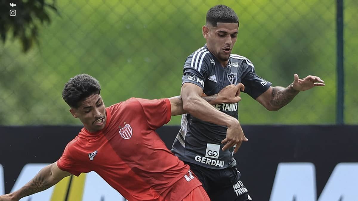 Atlético empata primeira parte e vence Villa Nova após mudanças na equipe; veja detalhes do jogo-treino