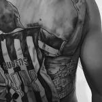 Atlético: Rubens finaliza tatuagem e exibe sua história na pele