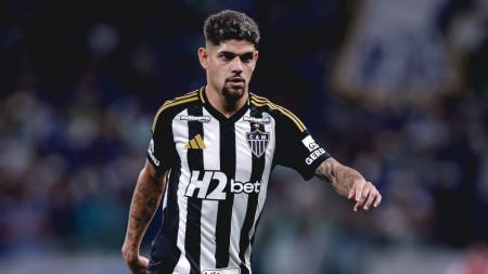 Rubens em ação pelo Galo em Cruzeiro 0 x 0 Atlético, pelo Brasileirão de 2025