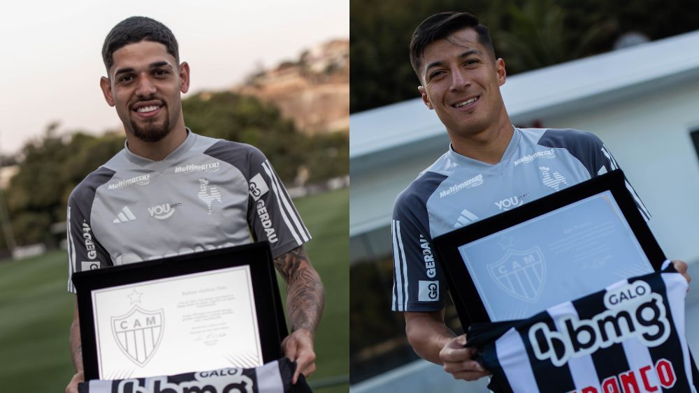 Rubens e Franco são homenageados pelo Atlético por marca expressiva no clube