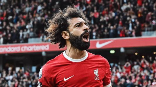 Salah durante partida pelo Liverpool