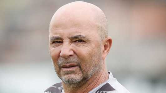 Jorge Sampaoli durante treino do Atlético em dezembro de 2020